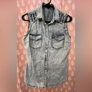 Forever 21 Acid Washed Vest/ Size Small